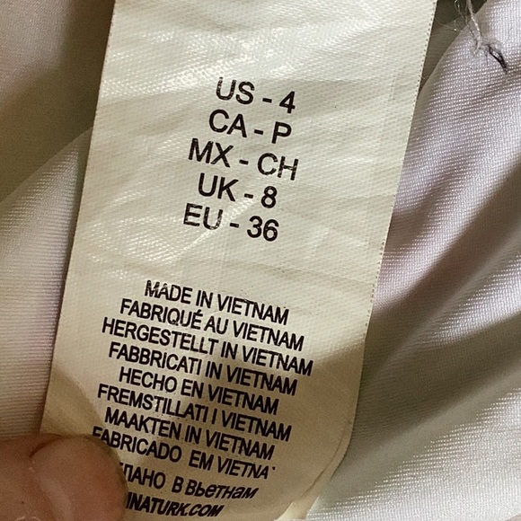 Trina Turk size 4 bright print on white background strapless low cut bac… - Picture 10 of 12